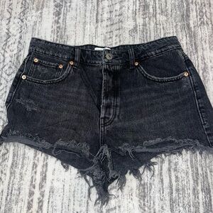 Women's Black Denim Shorts